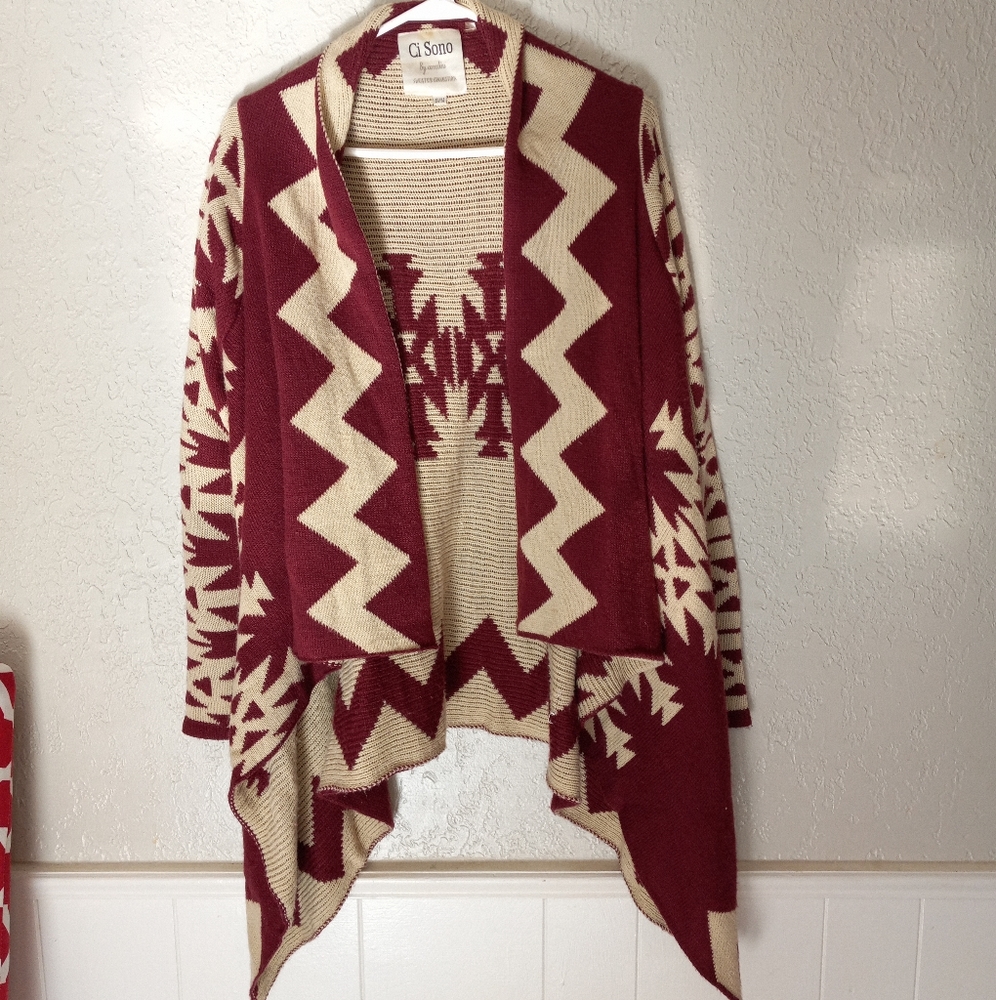 Tribal print cardigan